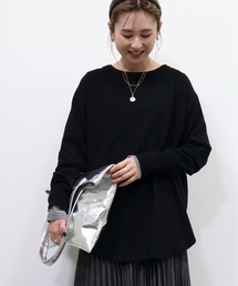 2WAYバイパチヘンリーネックニットプルオーバー