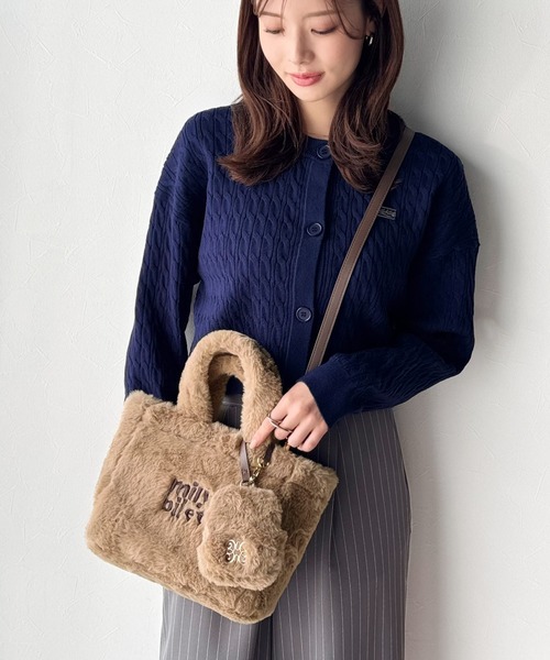 セール】【mily bilet】ふわふわのファーで魅了する。ミニポーチ