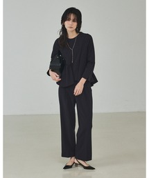 qualite | 【セレモニー/オケージョン】ペプラムギャザーアシメブラウス/オフィスカジュアル(シャツ/ブラウス)