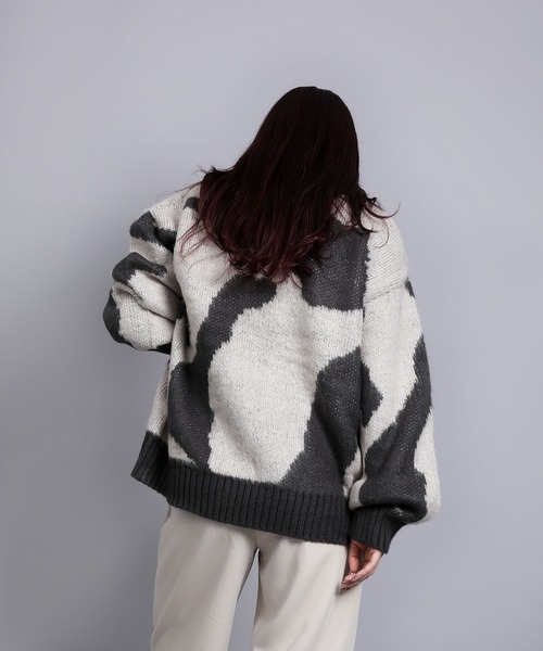 セール】ゆったりアクリルモヘア起毛セーター（ニット/セーター