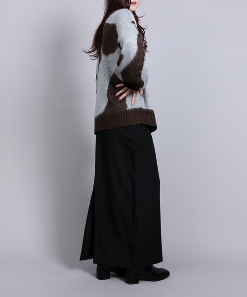 ゆったりアクリルモヘア起毛セーター（ニット/セーター）｜aimoha