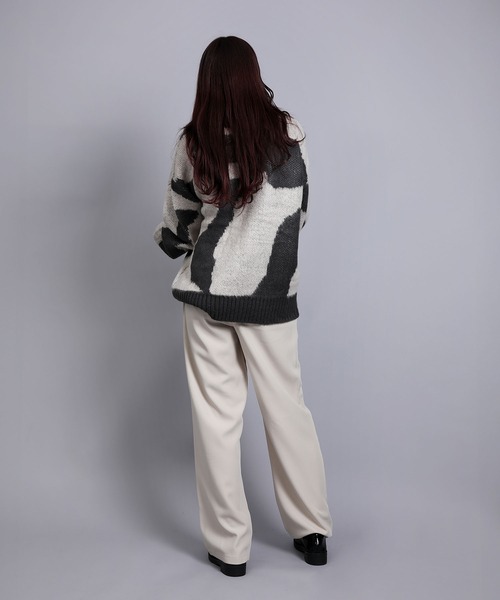 セール】ゆったりアクリルモヘア起毛セーター（ニット/セーター