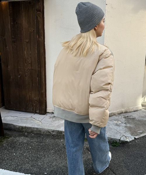 CANAL JEAN（キャナルジーン）の「choice_cnl　リバーシブル配色ブルゾン（ブルゾン・レディース・カーキ・1/2）」の3枚目の写真