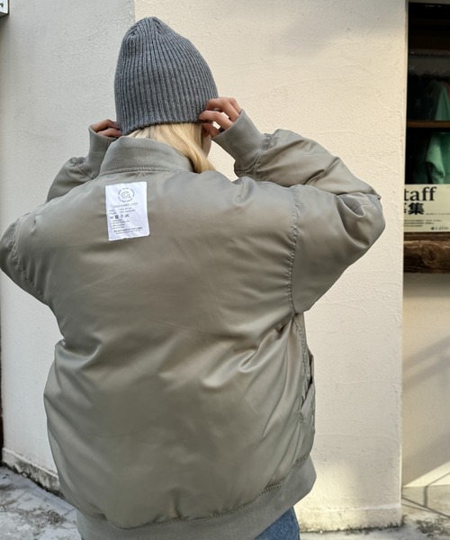 CANAL JEAN（キャナルジーン）の「choice_cnl　リバーシブル配色ブルゾン（ブルゾン・レディース・カーキ・1/2）」の5枚目の写真