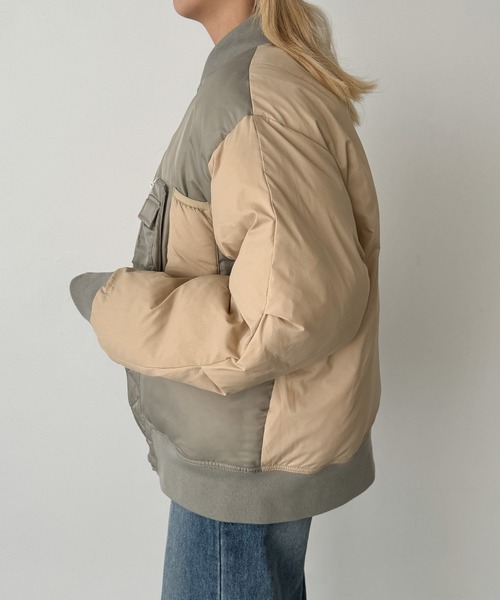 CANAL JEAN（キャナルジーン）の「choice_cnl　リバーシブル配色ブルゾン（ブルゾン・レディース・カーキ・1/2）」の13枚目の写真