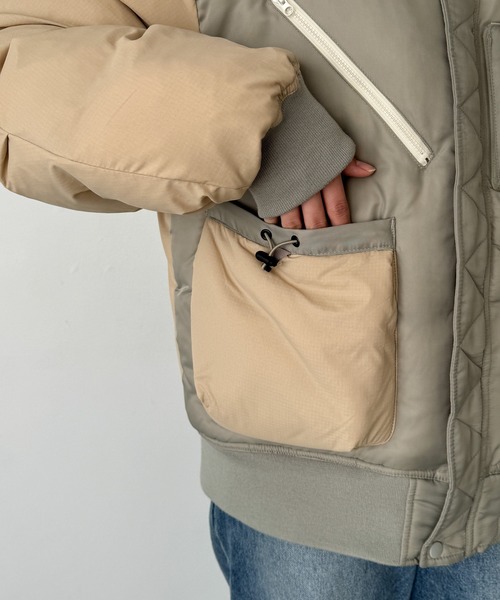 CANAL JEAN（キャナルジーン）の「choice_cnl　リバーシブル配色ブルゾン（ブルゾン・レディース・カーキ・1/2）」の15枚目の写真