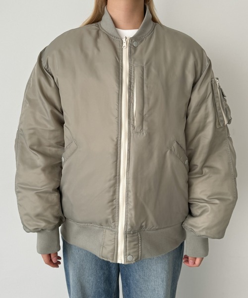 CANAL JEAN（キャナルジーン）の「choice_cnl　リバーシブル配色ブルゾン（ブルゾン・レディース・カーキ・1/2）」の18枚目の写真