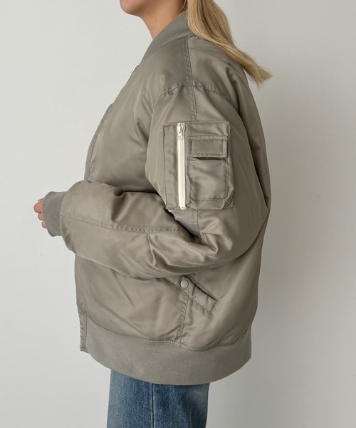 CANAL JEAN（キャナルジーン）の「choice_cnl　リバーシブル配色ブルゾン（ブルゾン・レディース・カーキ・1/2）」の19枚目の写真