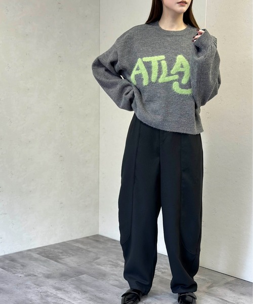 Per sist ence(パーシエンス)の「ウールライクパイピングカーブパンツ(その他パンツ・レディース・チャコールグレー/ブラック/ブラウン・FREE)」の5枚目の写真