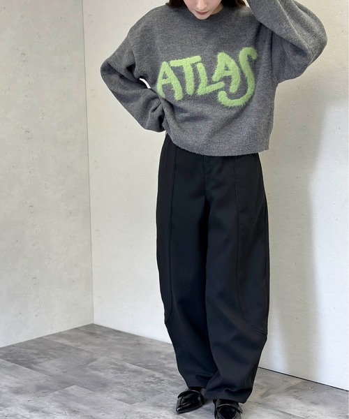 Per sist ence(パーシエンス)の「ウールライクパイピングカーブパンツ(その他パンツ・レディース・チャコールグレー/ブラック/ブラウン・FREE)」の7枚目の写真