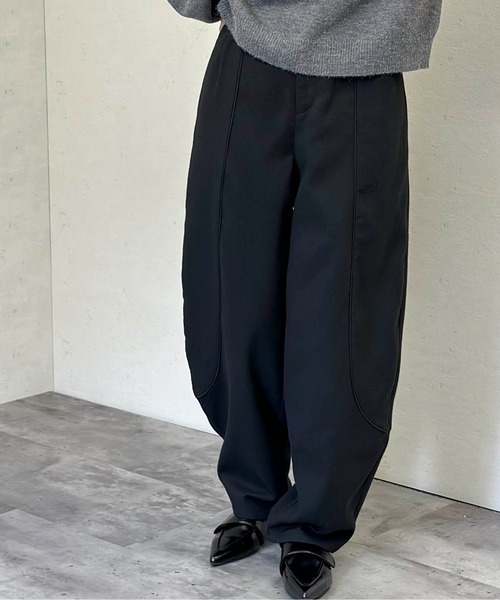 Per sist ence(パーシエンス)の「ウールライクパイピングカーブパンツ(その他パンツ・レディース・チャコールグレー/ブラック/ブラウン・FREE)」の8枚目の写真
