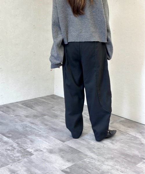 Per sist ence(パーシエンス)の「ウールライクパイピングカーブパンツ(その他パンツ・レディース・チャコールグレー/ブラック/ブラウン・FREE)」の11枚目の写真