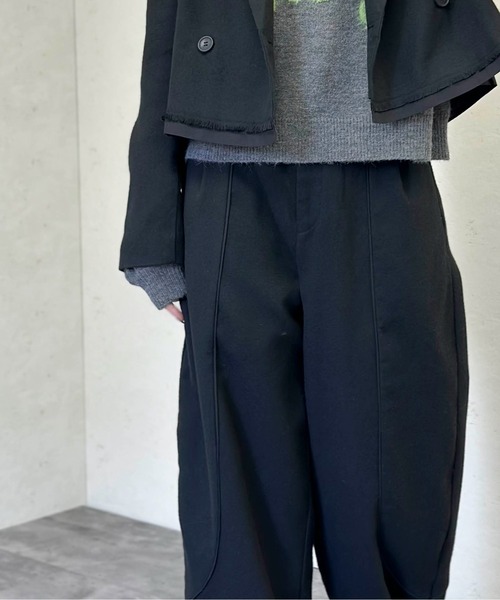 Per sist ence(パーシエンス)の「ウールライクパイピングカーブパンツ(その他パンツ・レディース・チャコールグレー/ブラック/ブラウン・FREE)」の14枚目の写真