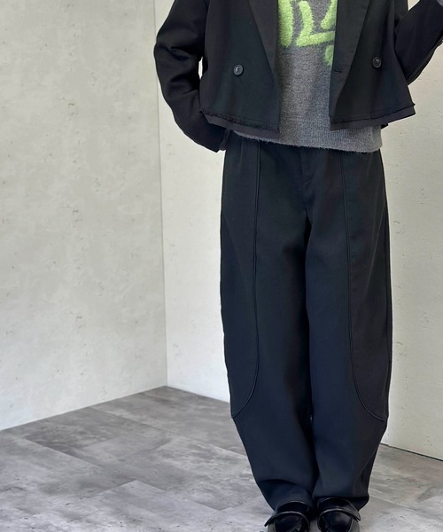 Per sist ence(パーシエンス)の「ウールライクパイピングカーブパンツ(その他パンツ・レディース・チャコールグレー/ブラック/ブラウン・FREE)」の16枚目の写真