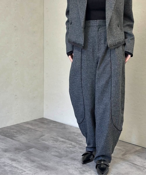 Per sist ence(パーシエンス)の「ウールライクパイピングカーブパンツ(その他パンツ・レディース・チャコールグレー/ブラック/ブラウン・FREE)」の21枚目の写真