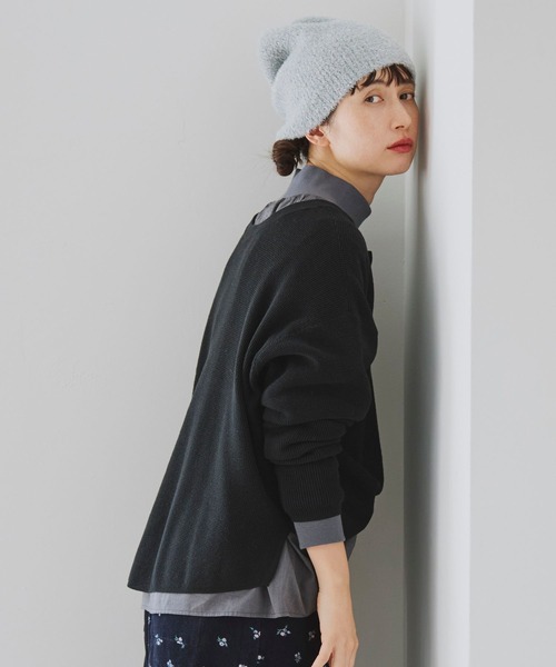 studio CLIP(スタディオクリップ)の「シャギーワッチ(ニットキャップ/ビーニー・レディース・その他2/ブラック/オフホワイト・FREE)」の3枚目の写真