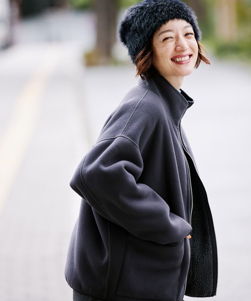 studio CLIP(スタディオクリップ)の「シャギーワッチ(ニットキャップ/ビーニー・レディース・その他2/ブラック/オフホワイト・FREE)」の4枚目の写真