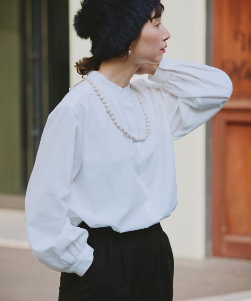 studio CLIP(スタディオクリップ)の「シャギーワッチ(ニットキャップ/ビーニー・レディース・その他2/ブラック/オフホワイト・FREE)」の8枚目の写真