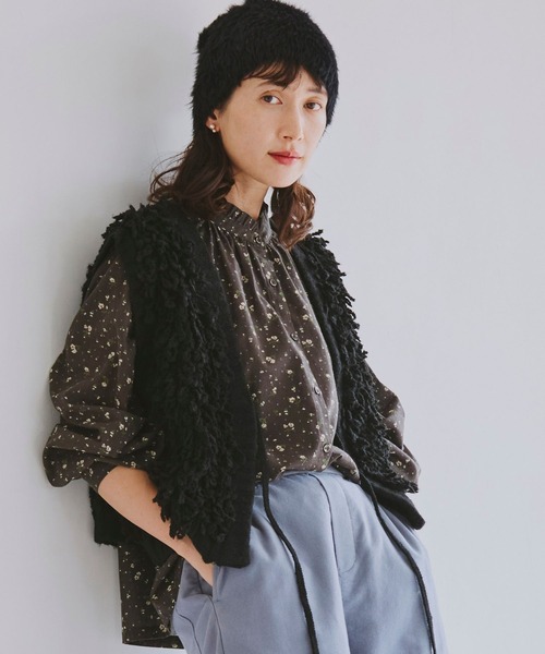 studio CLIP(スタディオクリップ)の「シャギーワッチ(ニットキャップ/ビーニー・レディース・その他2/ブラック/オフホワイト・FREE)」の7枚目の写真