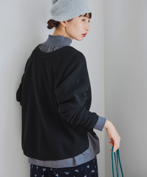 studio CLIP(スタディオクリップ)の「シャギーワッチ(ニットキャップ/ビーニー・レディース・その他2/ブラック/オフホワイト・FREE)」の11枚目の写真