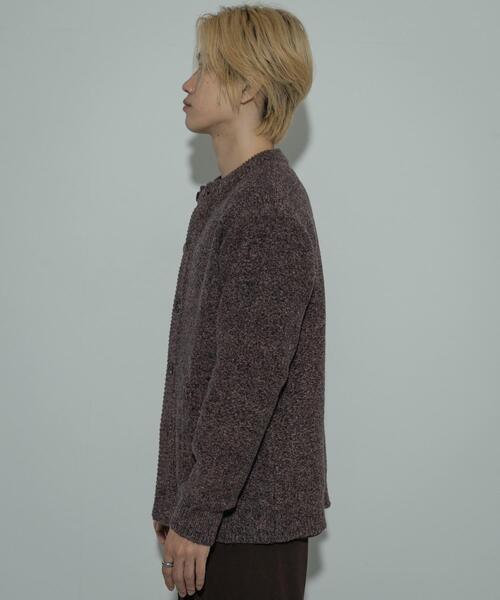 SENSE OF PLACE by URBAN RESEARCH（センスオブプレイスバイアーバンリサーチ）の「『洗濯可』ミックスメランジクルーネックカーディガン（カーディガン/ボレロ・メンズ・パープル/グリーン/ブラック・LARGE/MEDIUM）」の12枚目の写真