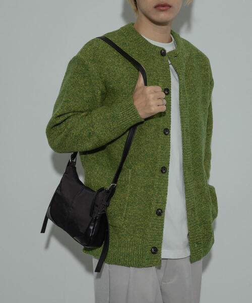 SENSE OF PLACE by URBAN RESEARCH（センスオブプレイスバイアーバンリサーチ）の「『洗濯可』ミックスメランジクルーネックカーディガン（カーディガン/ボレロ・メンズ・パープル/グリーン/ブラック・LARGE/MEDIUM）」の22枚目の写真