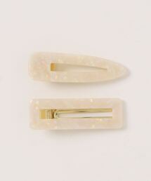 bibmilk（ビブミルク）の「BIBMILK MARBLE LEAF+SQUARE CLIPS（バレッタ/ヘアクリップ）」
