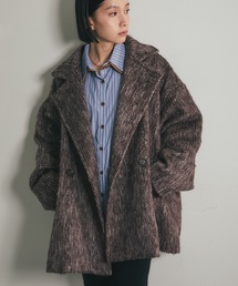 ANOTHER S（アナザーエス）の「シャギーダブルコート（ピーコート・メンズ・ブラウン系）」
