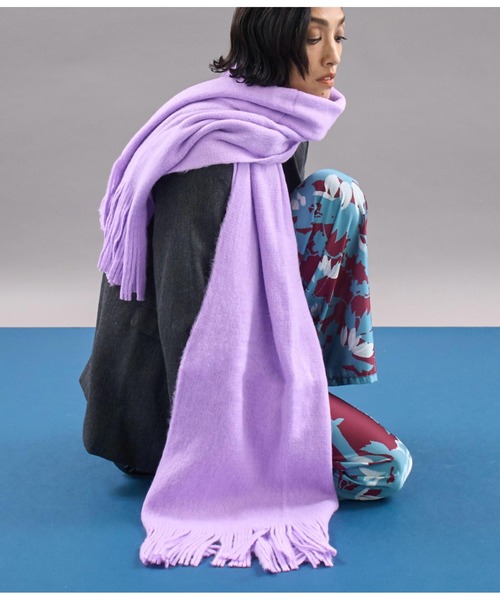 Settimissimo（セッティミッシモ）の「ミンクタッチモッチリロングストール（ストール/ショール・レディース・パープル/ベージュ/ブルー・FREE）」の3枚目の写真