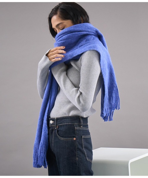 Settimissimo（セッティミッシモ）の「ミンクタッチモッチリロングストール（ストール/ショール・レディース・パープル/ベージュ/ブルー・FREE）」の8枚目の写真