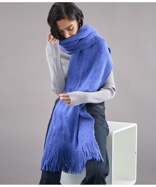 Settimissimo（セッティミッシモ）の「ミンクタッチモッチリロングストール（ストール/ショール・レディース・パープル/ベージュ/ブルー・FREE）」の9枚目の写真