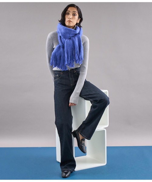 Settimissimo（セッティミッシモ）の「ミンクタッチモッチリロングストール（ストール/ショール・レディース・パープル/ベージュ/ブルー・FREE）」の10枚目の写真