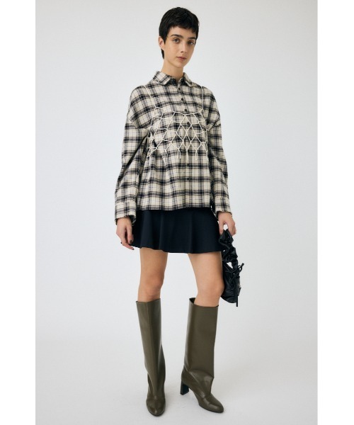 MOUSSY（マウジー）の「RANDOM CHECK ミニスカート（スカート・レディース・グレー系その他/ブラウン系その他/ダークネイビー・1/2）」の5枚目の写真