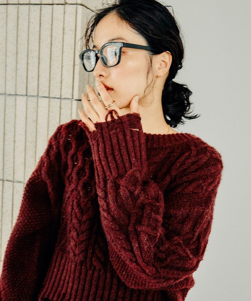 ふう出品 LEPSIM（レプシィム）の「3ゲージケーブルダメージプルオーバー 212473