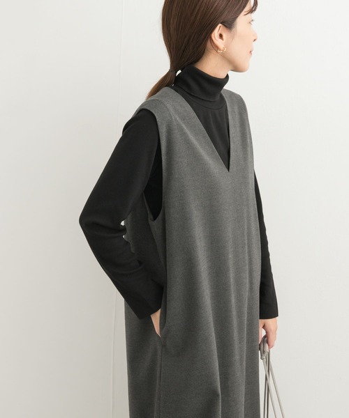 URBAN RESEARCH DOORS（アーバンリサーチドアーズ）の「『UR TECH』ストレートラインジャンパースカート（ワンピース・レディース・ブラック/チャコールグレー・SMALL/MEDIUM）」の20枚目の写真