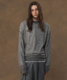 ADAM ET ROPE' | 《2点セット》モヘアミックス ハイゲージ ニット&ロングスリーブ / セパレート着用可能(ニット/セーター)