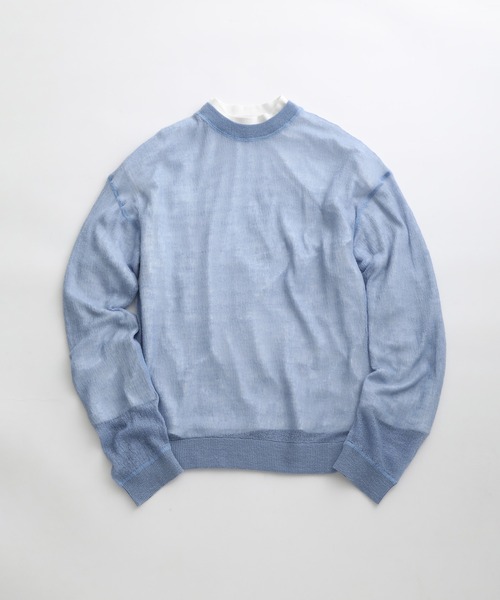 【セール】《2点セット》モヘアミックス ハイゲージ ニット&ロングスリーブ / セパレート着用可能（ニット/セーター）｜ADAM ET ROPE'（アダムエロペ）