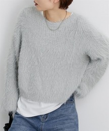 nissen | フェザーヤーンシャギーニットプルオーバー(ニット/セーター)
