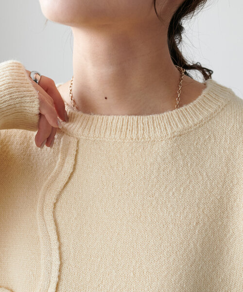 DISCOAT（ディスコート）の「リネンタッチメッシュプルオーバー（ニット/セーター）」 - WEAR [Discoat] [ディスコート] モヘアヘンリーネックプルオーバー DCZ1052105A0030