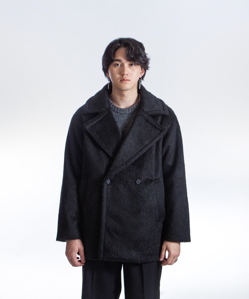 セール】【White Line】 シャギー ハーフ コート（ピーコート）｜ZIP