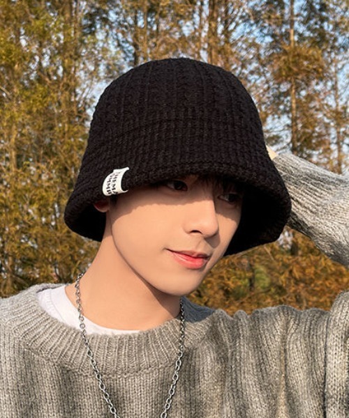 MGV（エムジーヴィー）の「シンプルニットハット（ニットキャップ/ビーニー・メンズ・ブラック/ベージュ/グレー・FREE）」の2枚目の写真