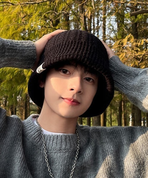 MGV（エムジーヴィー）の「シンプルニットハット（ニットキャップ/ビーニー・メンズ・ブラック/ベージュ/グレー・FREE）」の5枚目の写真