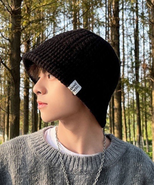 MGV（エムジーヴィー）の「シンプルニットハット（ニットキャップ/ビーニー・メンズ・ブラック/ベージュ/グレー・FREE）」の8枚目の写真