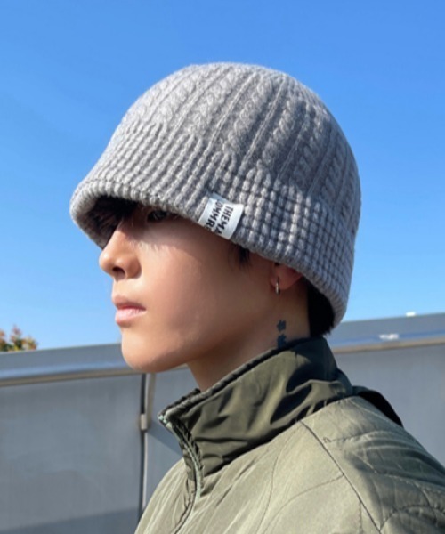 MGV（エムジーヴィー）の「シンプルニットハット（ニットキャップ/ビーニー・メンズ・ブラック/ベージュ/グレー・FREE）」の10枚目の写真