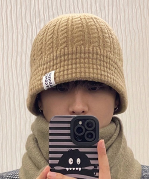 MGV（エムジーヴィー）の「シンプルニットハット（ニットキャップ/ビーニー・メンズ・ブラック/ベージュ/グレー・FREE）」の12枚目の写真