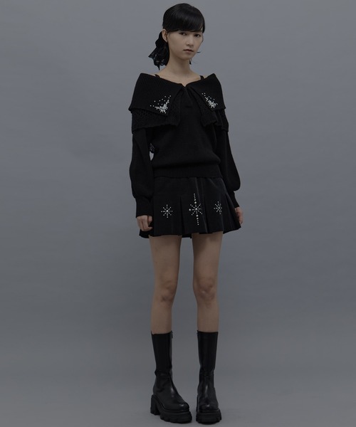 tanakadaisuke（タナカダイスケ）の「【tanakadaisuke/タナカダイスケ】《STUDIOUS別注》velor chouchou/ベロアシュシュ（シュシュ・レディース・ブラック/ホワイト・FREE）」の7枚目の写真