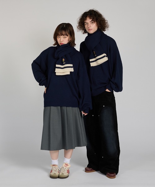 kutir(クティール)の「【Teddy Bare】KNIT MUFFLER SET/【テディベア】ニットマフラーセット(ニット/セーター・メンズ・ブラウン/グリーン/ボルドー/ネイビー/ブラック・MEDIUM/LARGE)」の19枚目の写真