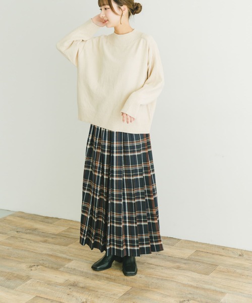 ITEMS URBANRESEARCH(アイテムズ アーバンリサーチ)の「ショルダーリブハイネックニット(ニット/セーター・レディース・チャコールグレー/オフホワイト/ベージュ/ミント・FREE)」の12枚目の写真