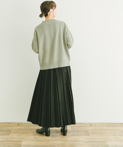 ITEMS URBANRESEARCH(アイテムズ アーバンリサーチ)の「ショルダーリブハイネックニット(ニット/セーター・レディース・チャコールグレー/オフホワイト/ベージュ/ミント・FREE)」の7枚目の写真
