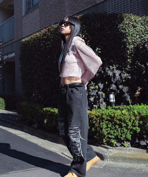 セール】Hexagon mesh hoodie【WOMEN】（パーカー）｜Subciety